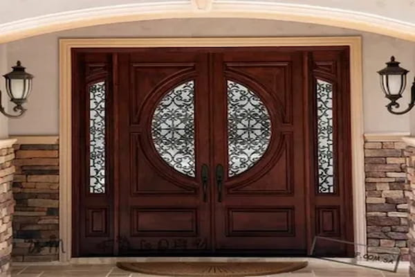 تصویر 3 از خرید درب چوبی گلدار + قیمت فروش استثنایی